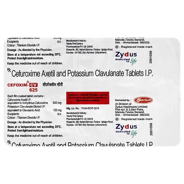 Cefoxim CV 500mg/125mg Tablet